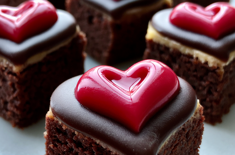 Heart Shaped Brownie Bites for Valentine’s Day