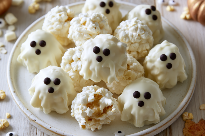 Ghost Popcorn Balls
