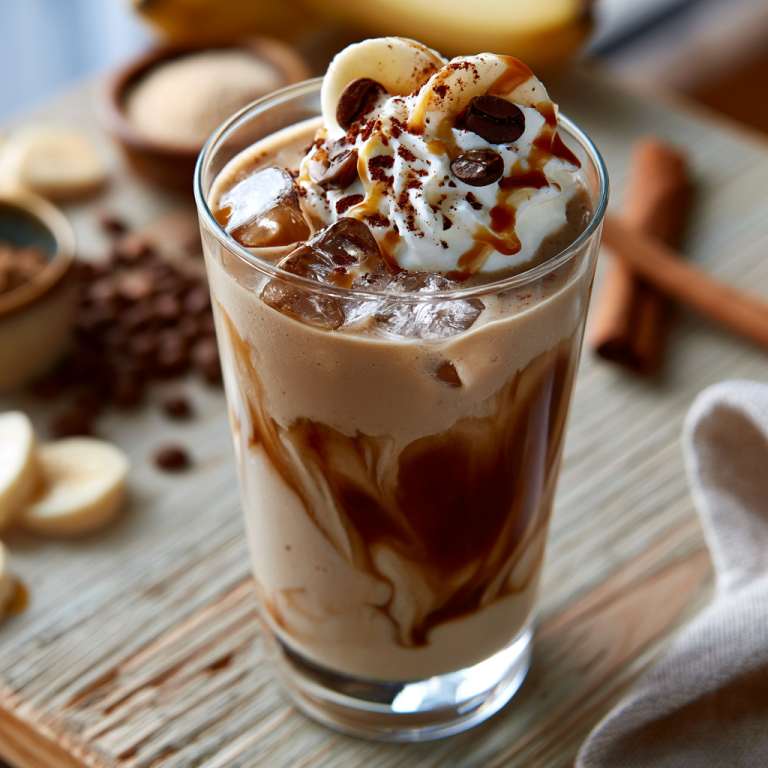 Banana Protein Coffee Smoothie For Fat Loss Focus