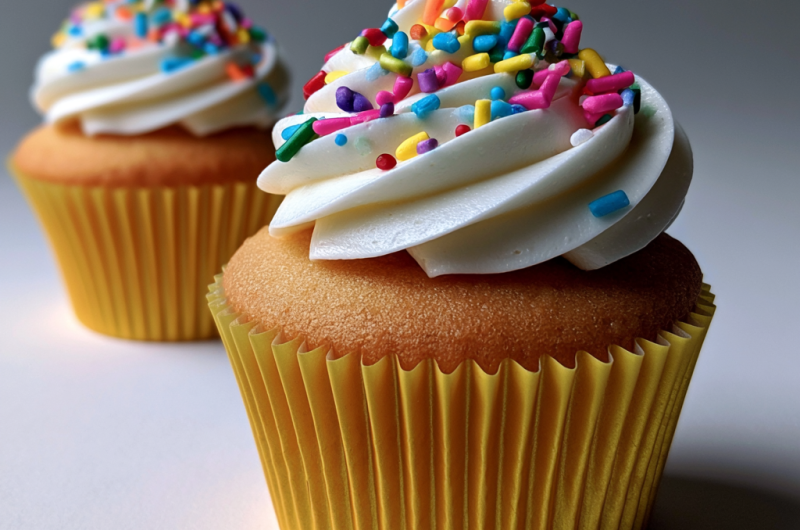 Simple Funfetti Style Cupcakes