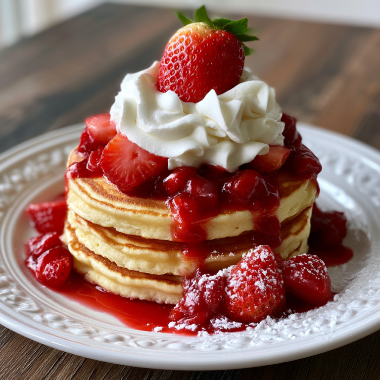 Strawberry Cheesecake Pancakes