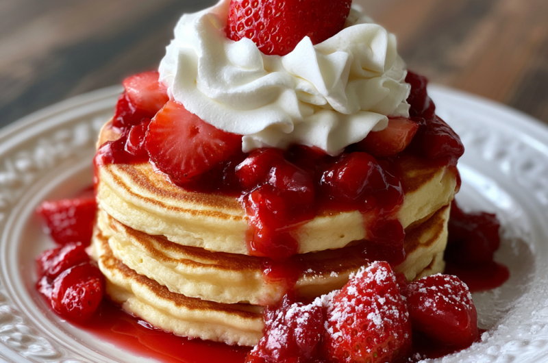 Strawberry Cheesecake Pancakes