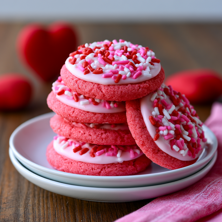 Valentines Day Cake Mix Cookies