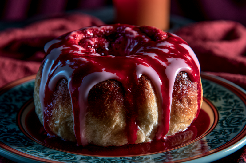 Halloween Bloody Cinnamon Rolls