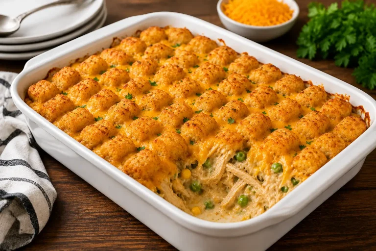 Cheesy Chicken Tater Tot Casserole