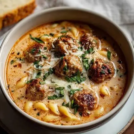 Creamy Italian Meatball Soup