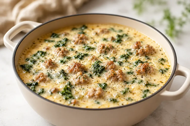Creamy Parmesan Italian Sausage Soup