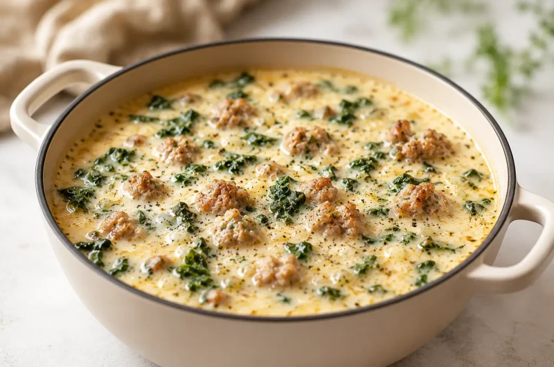 Creamy Parmesan Italian Sausage Soup