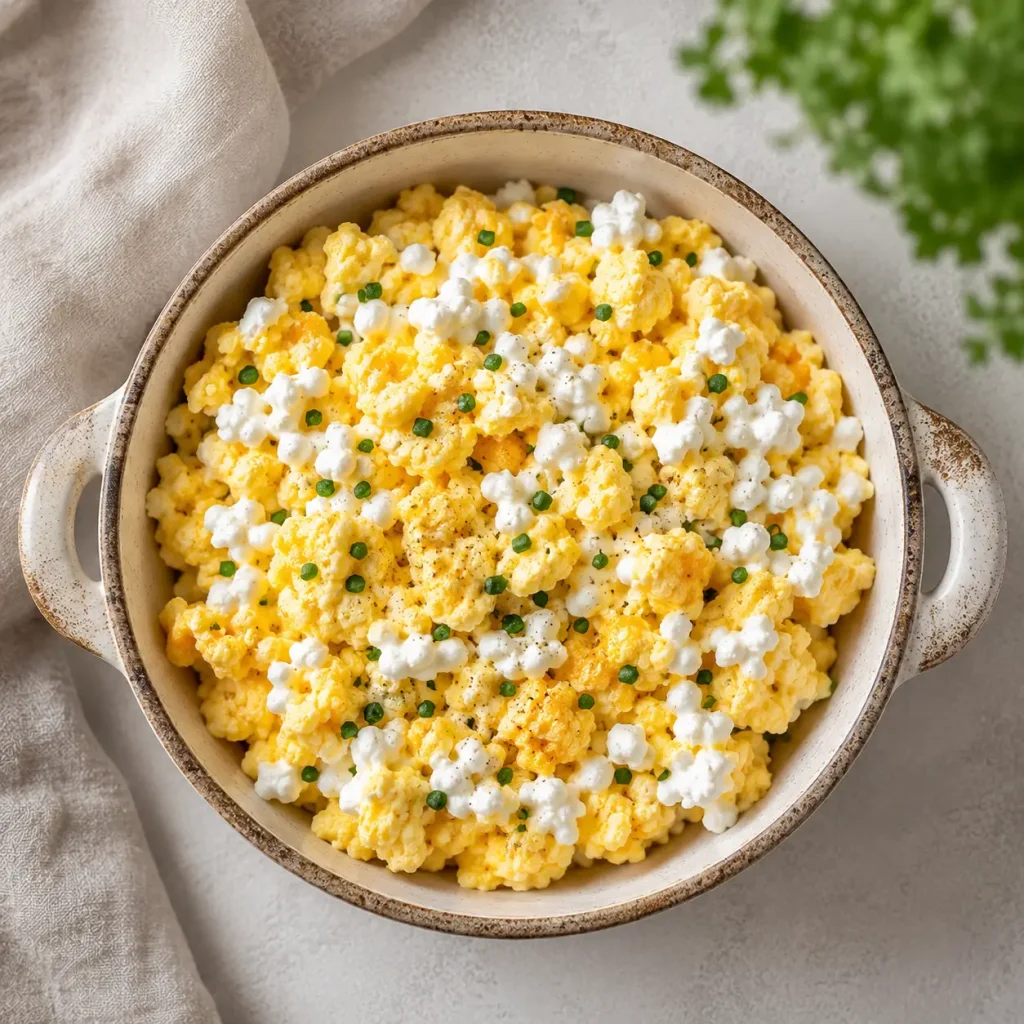 High-Protein Scrambled Eggs with Cottage Cheese