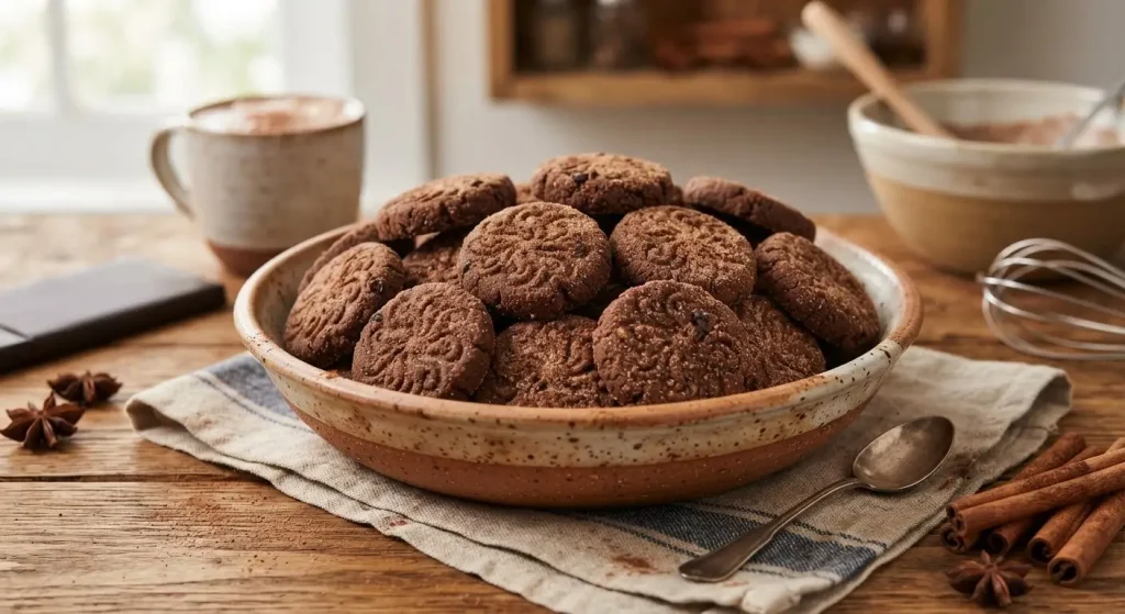 Mexican Chocolate Shortbread Cookies
