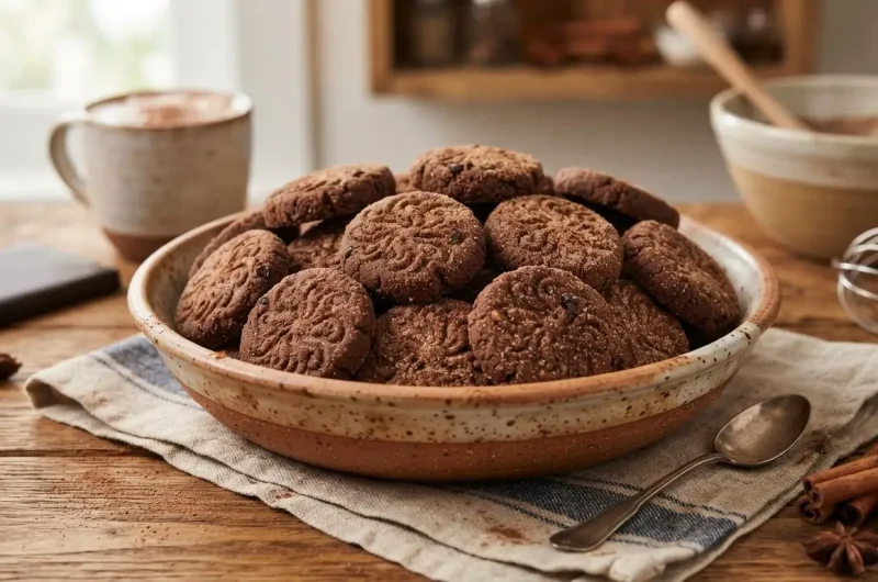 Mexican Chocolate Shortbread Cookies