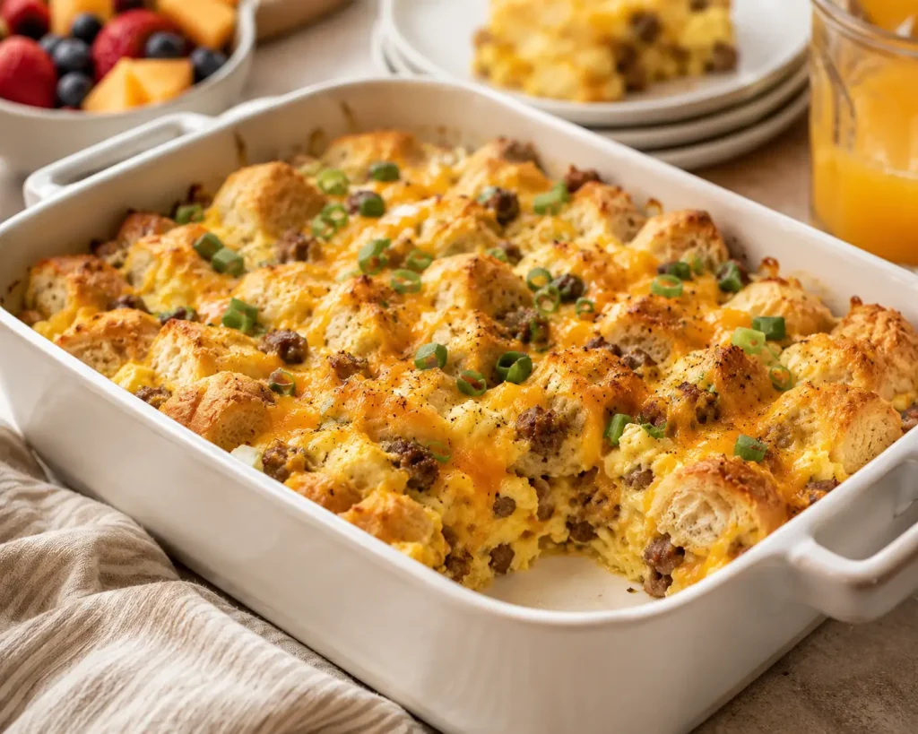 Make Ahead Biscuit Breakfast Casserole
