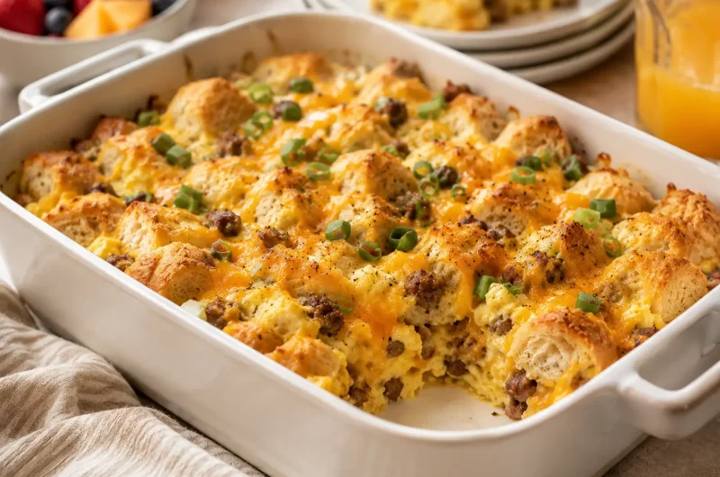Make Ahead Biscuit Breakfast Casserole