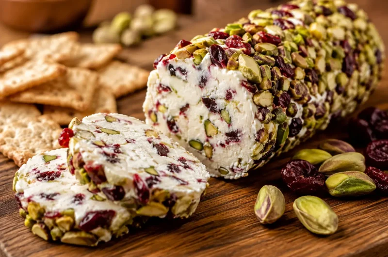 Cranberry Pistachio Cheese Log
