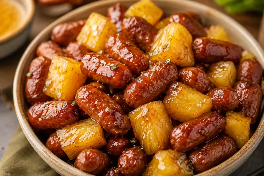 Pineapple Brown Sugar Mississippi Lil Smokies Bites
